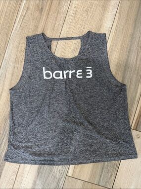 Barre3 Women's Gray Logo Tank — Sleeveless Workout Top